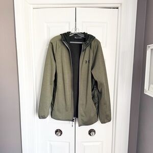 Under Armour Olive Green Full-Zip Performance Hoodie